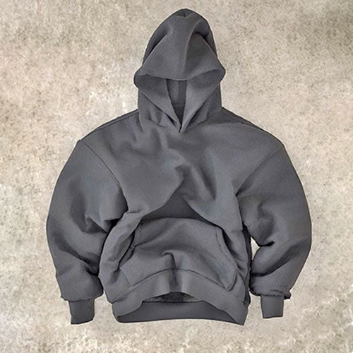 100% Cotton Double Layer Boxy Hoodie- PreShrunk- -Slightly Copped